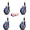 Service Caster 5'' Blue Poly Wheel Swivel 1-1/8'' Expanding Stem Caster Set, 4PK SCC-EX20S514-PPUB-BLUE-118-4 - alternate 4